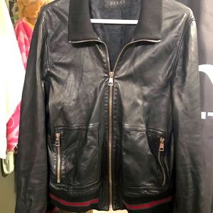 Gucci lamb skin bomber jacket